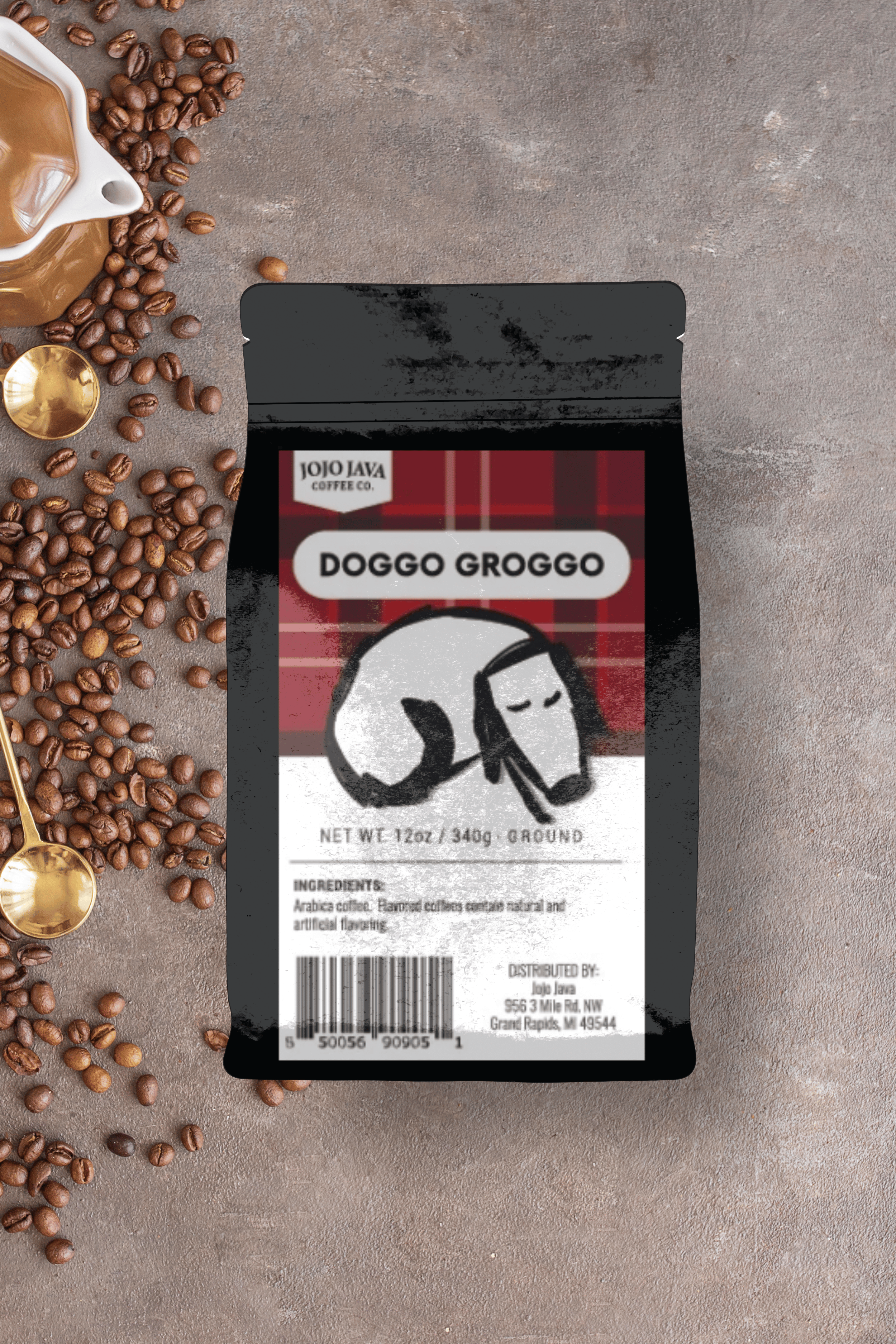 Doggo Groggo | Arabica Roast Ground Coffee JOJO JAVA