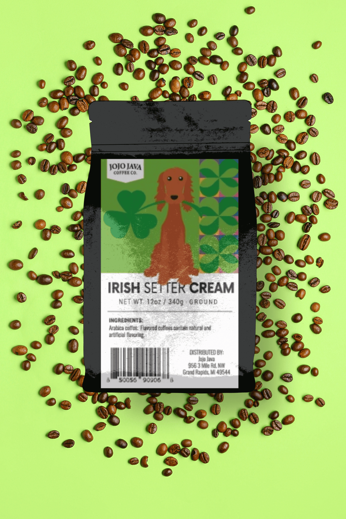 JOJO JAVA Irish Setter Cream - Arabica Roast Ground Coffee