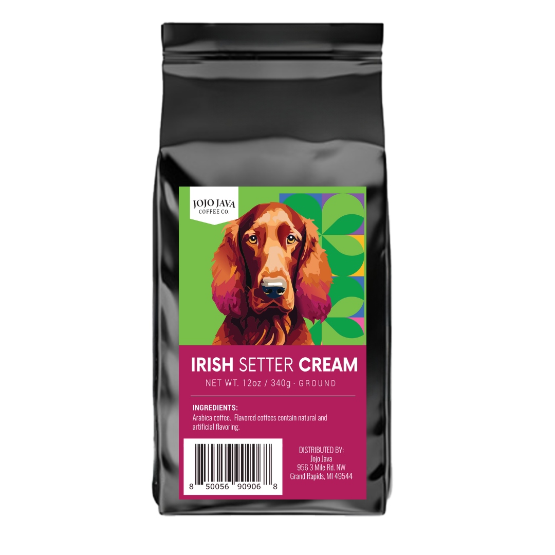 JOJO JAVA Irish Setter Cream - Arabica Roast Ground Coffee