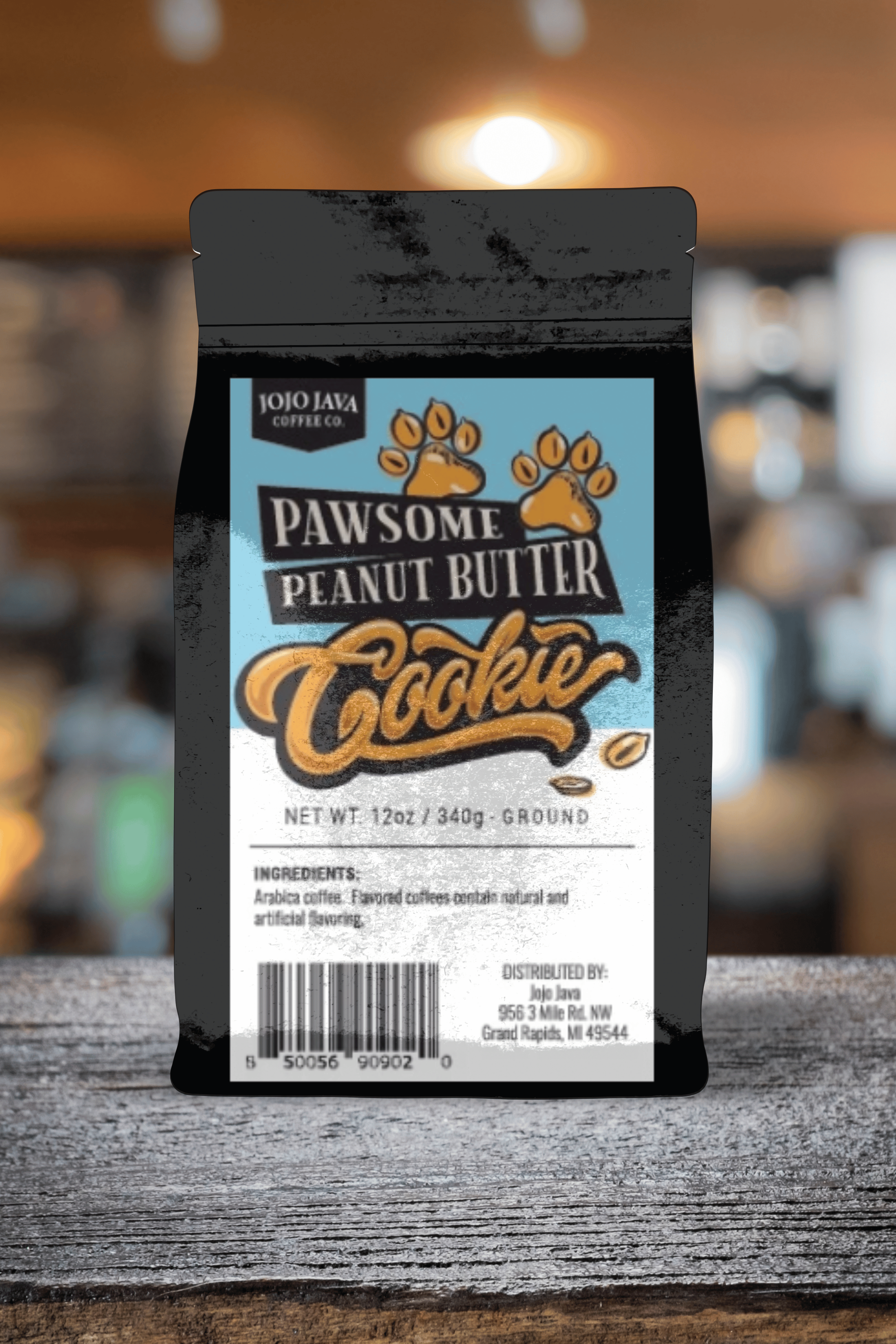 Pawsome Peanut Butter Cookie | Arabica Roast Ground Coffee JOJO JAVA