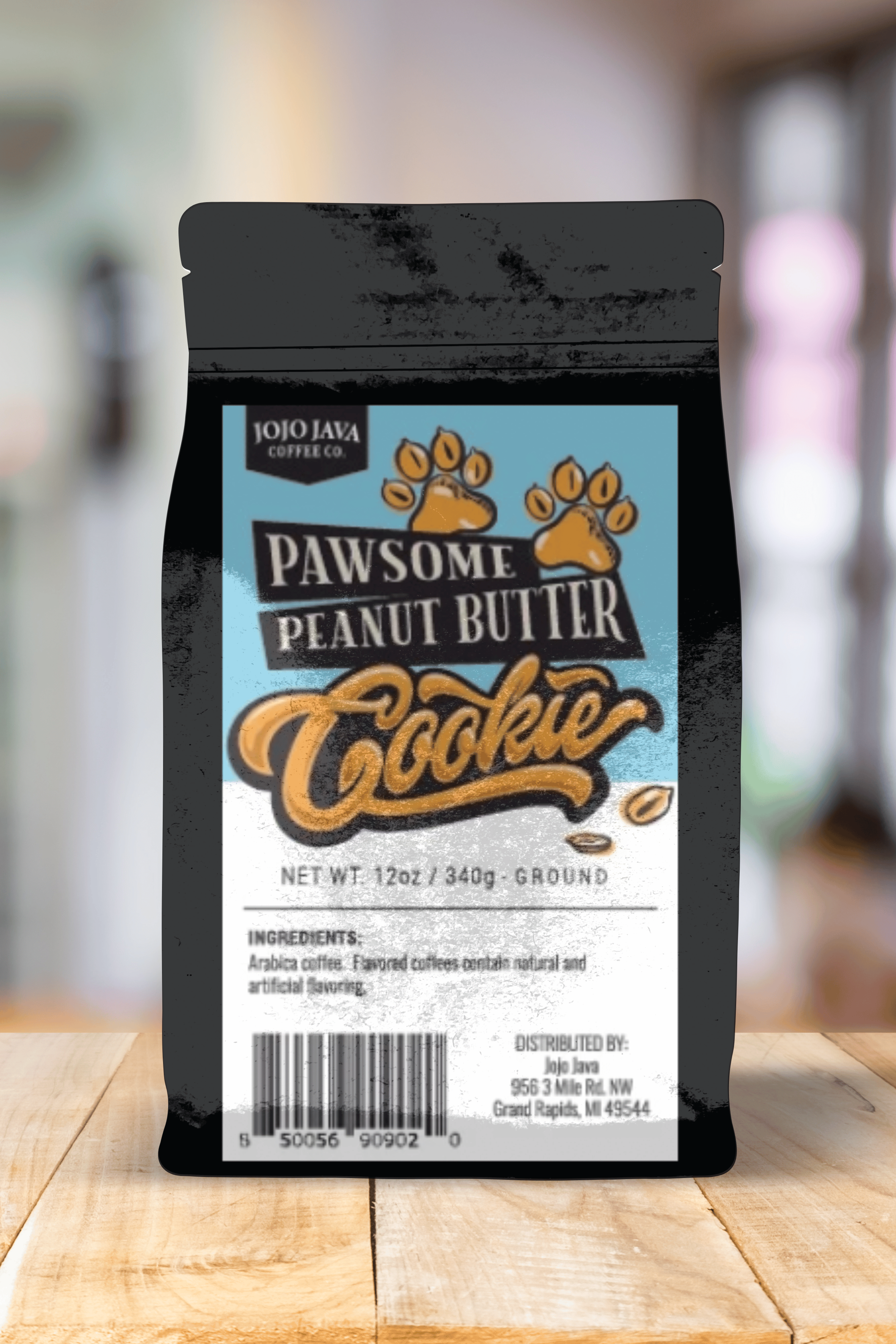 Pawsome Peanut Butter Cookie | Arabica Roast Ground Coffee JOJO JAVA