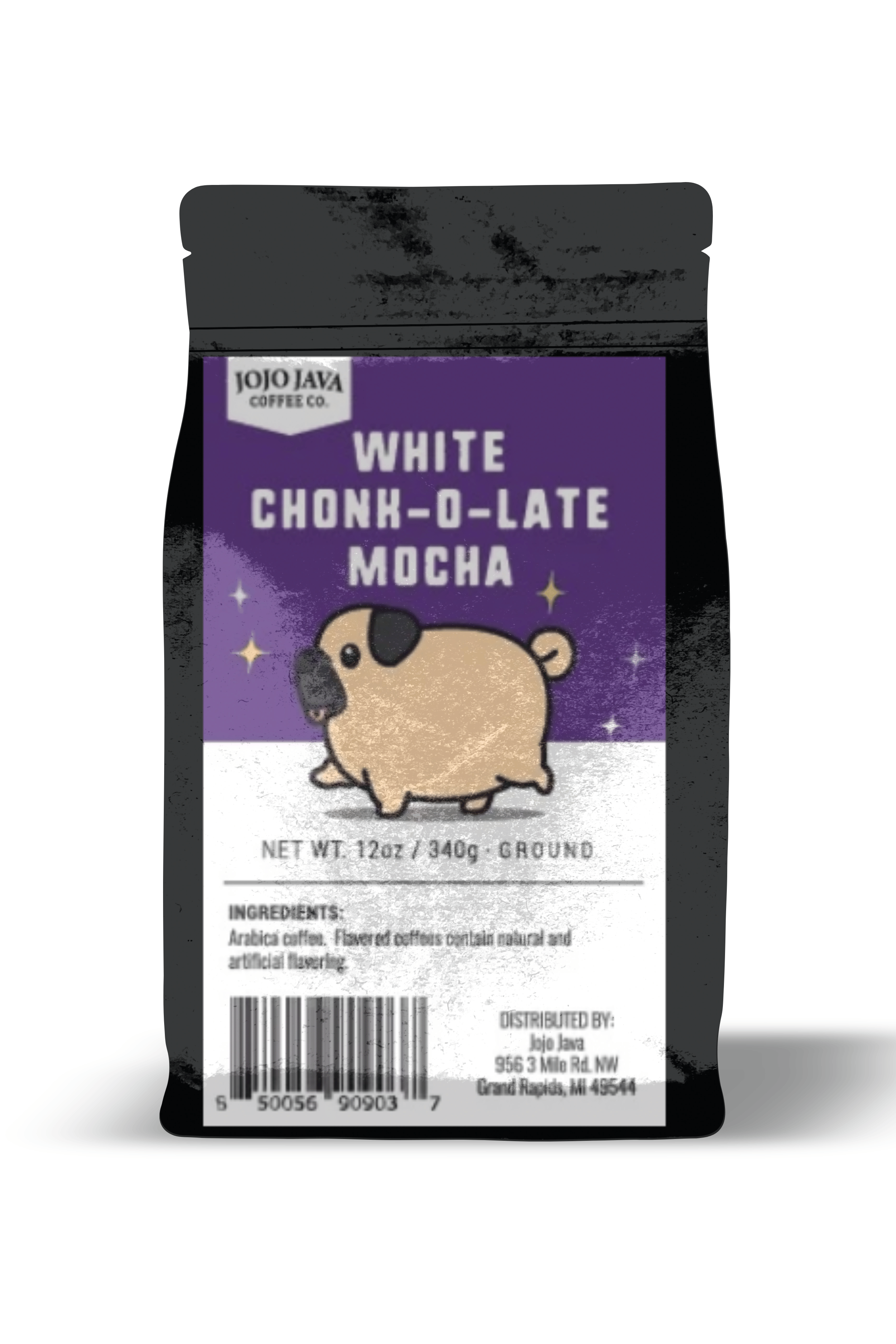 White Chonk-olate Mocha - Arabica Roast Ground Coffee JOJO JAVA